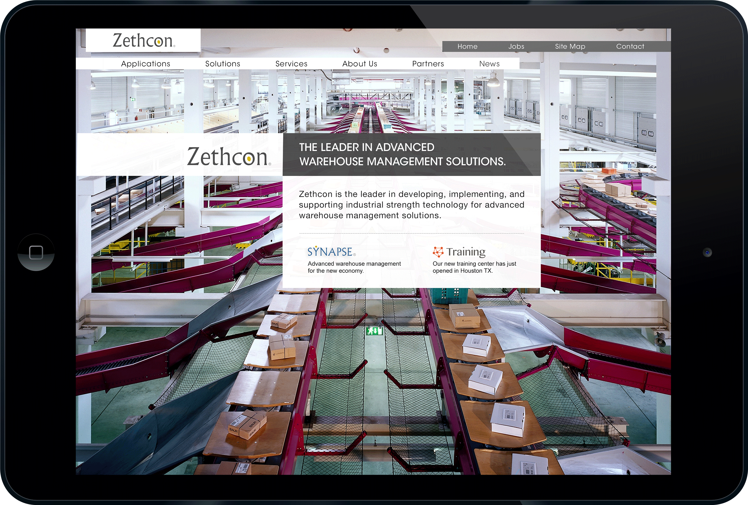 Zethcon Home iPad Screen